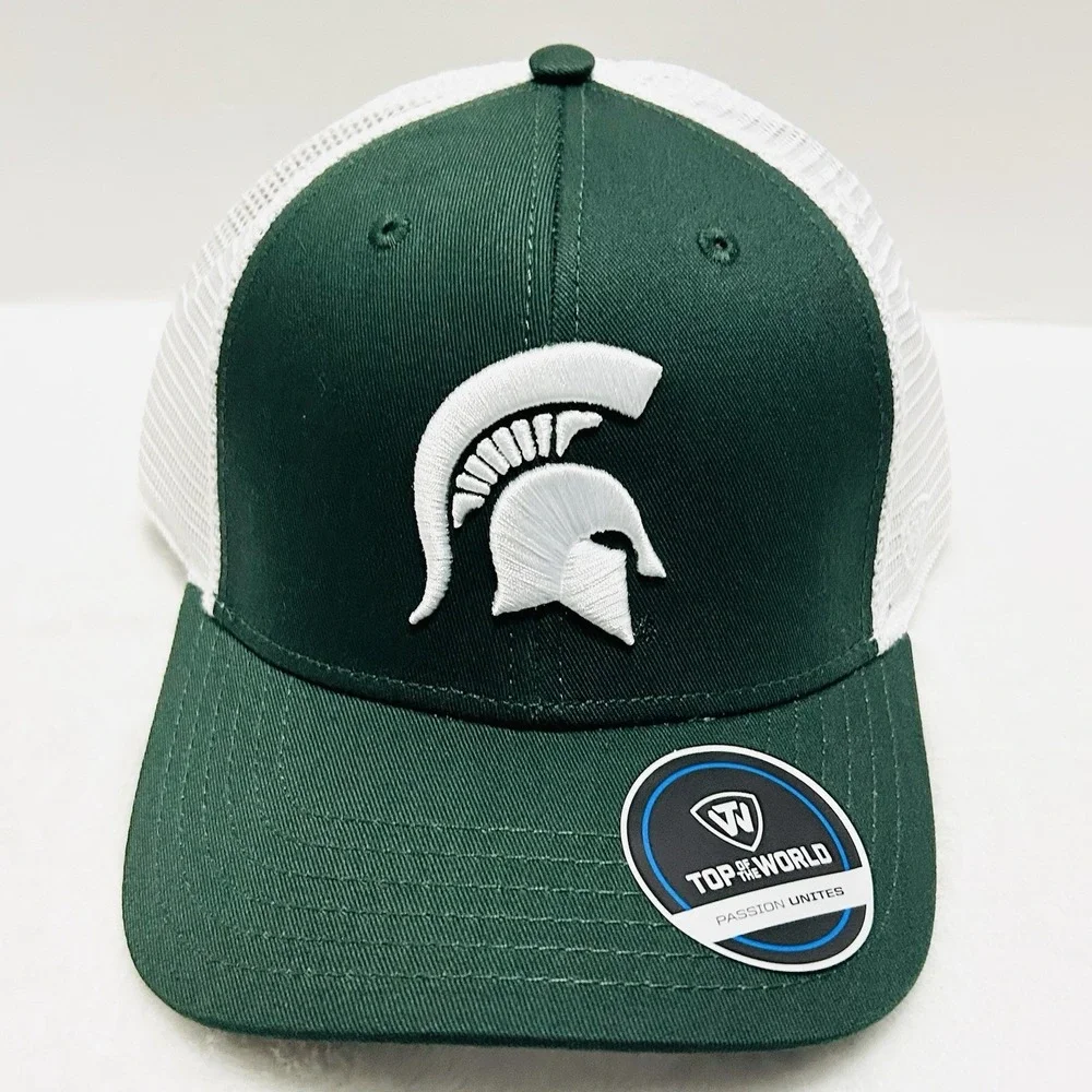 Top of the World Michigan State‎ Spartans Trucker Hat Cap Adjustable Green NCAA